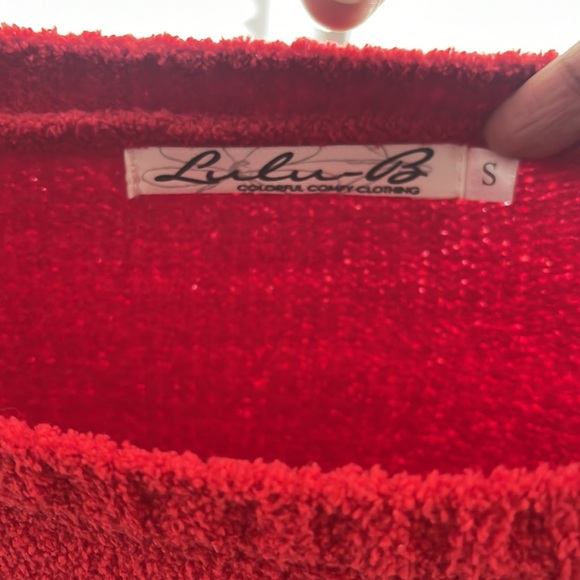 SOLD Red LuLu B Chenille Pullover Sweater Top - Picture 3 of 3